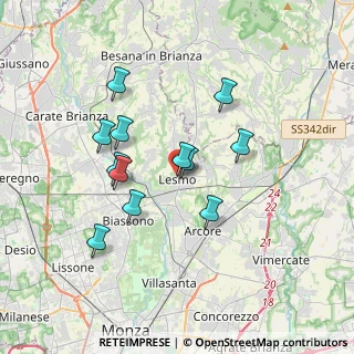 Mappa Via Alessandro Manzoni, 20855 Lesmo MB, Italia (3.10583)