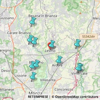 Mappa Via Alessandro Manzoni, 20855 Lesmo MB, Italia (4.28091)