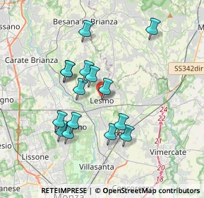 Mappa Via Alessandro Manzoni, 20855 Lesmo MB, Italia (3.28867)