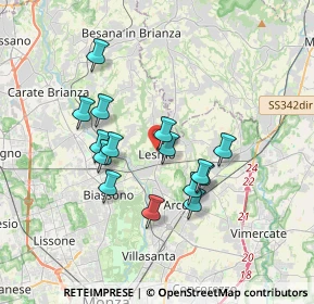 Mappa Via Alessandro Manzoni, 20855 Lesmo MB, Italia (3.00733)