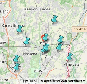 Mappa Via Alessandro Manzoni, 20855 Lesmo MB, Italia (3.53692)