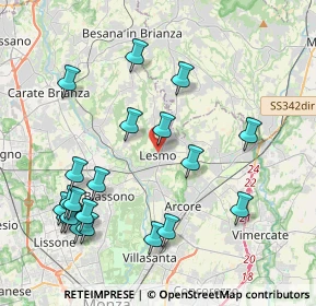 Mappa Via Alessandro Manzoni, 20855 Lesmo MB, Italia (4.5415)