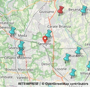 Mappa Via XXIV Maggio, 20831 Seregno MB, Italia (5.95636)