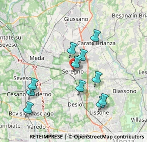 Mappa Via XXIV Maggio, 20831 Seregno MB, Italia (3.55182)