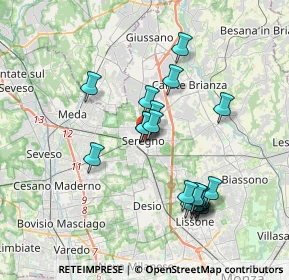 Mappa Via XXIV Maggio, 20831 Seregno MB, Italia (3.4605)