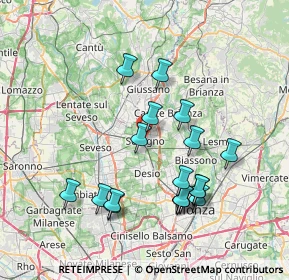 Mappa , 20831 Seregno MB, Italia (7.38778)