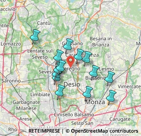 Mappa , 20831 Seregno MB, Italia (5.68857)