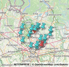 Mappa , 20831 Seregno MB, Italia (10.2255)