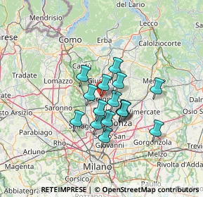 Mappa , 20831 Seregno MB, Italia (9.43063)