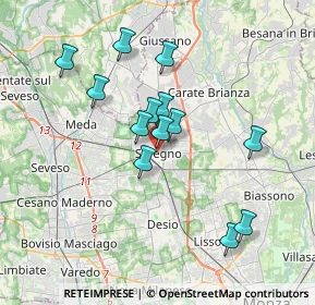Mappa , 20831 Seregno MB, Italia (3.15154)