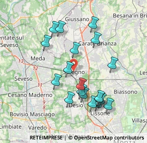 Mappa , 20831 Seregno MB, Italia (3.67579)