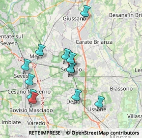 Mappa , 20831 Seregno MB, Italia (3.6625)