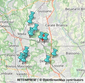 Mappa , 20831 Seregno MB, Italia (3.36154)