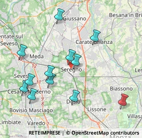 Mappa , 20831 Seregno MB, Italia (4.12333)