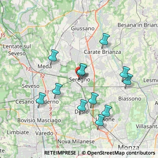 Mappa , 20831 Seregno MB, Italia (3.73833)