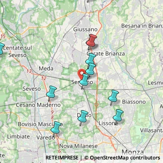 Mappa , 20831 Seregno MB, Italia (4.35667)