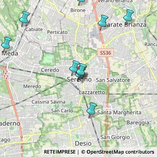Mappa Corso del Popolo, 20038 Seregno MB, Italia (2.43364)