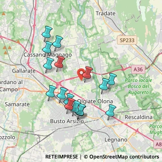Mappa Via Venezia, 21058 Solbiate Olona VA, Italia (3.665)