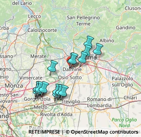 Mappa Via G. Segantini, 24044 Dalmine BG, Italia (13.09722)