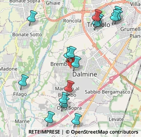 Mappa Via G. Segantini, 24044 Dalmine BG, Italia (2.36938)