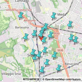 Mappa Corso Federico Borromeo, 20822 Seveso MB, Italia (1.0245)