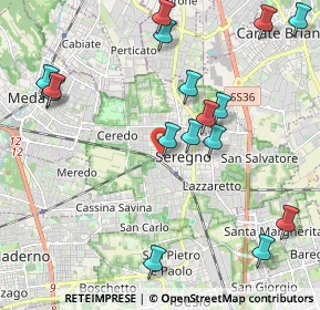 Mappa Via Fratelli Sabatelli, 20831 Seregno MB, Italia (2.3975)