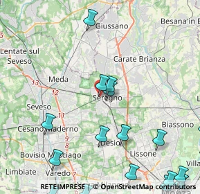 Mappa Via Fratelli Sabatelli, 20831 Seregno MB, Italia (6.5155)