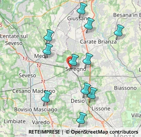 Mappa Via Fratelli Sabatelli, 20831 Seregno MB, Italia (4.41583)