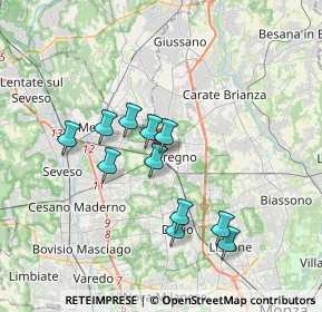 Mappa Via Fratelli Sabatelli, 20831 Seregno MB, Italia (3.08545)
