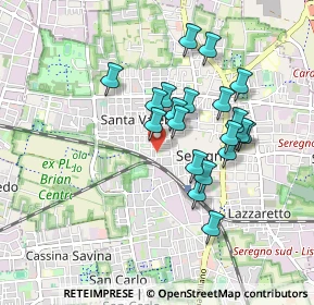 Mappa Via Fratelli Sabatelli, 20831 Seregno MB, Italia (0.7625)