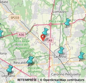Mappa Via Bernardino Luini, 22078 Turate CO, Italia (6.88462)
