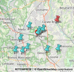 Mappa Via Andrea Appiani, 20831 Seregno MB, Italia (3.1825)