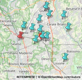 Mappa Via Andrea Appiani, 20831 Seregno MB, Italia (3.50214)