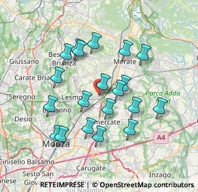 Mappa Via Sede Legale, 20865 Usmate Velate MB, Italia (6.5745)