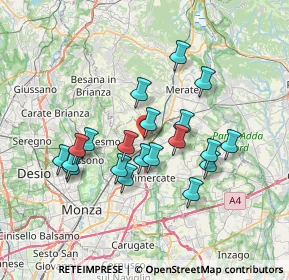 Mappa Via Sede Legale, 20865 Usmate Velate MB, Italia (6.2595)