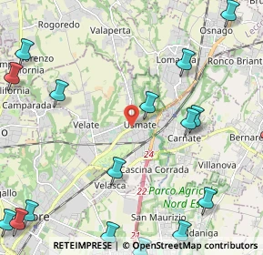 Mappa Via Sede Legale, 20865 Usmate Velate MB, Italia (3.295)