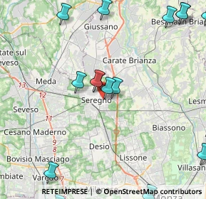 Mappa Piazzale Luigi Cadorna, 20831 Seregno MB, Italia (5.85375)