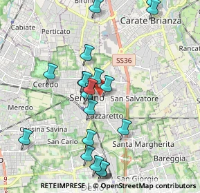 Mappa Piazzale Luigi Cadorna, 20831 Seregno MB, Italia (2.0835)