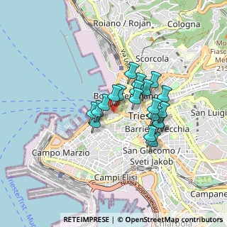 Mappa Via delle Beccherie, 34123 Trieste TS, Italia (0.6055)