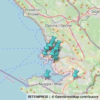 Mappa Via delle Beccherie, 34123 Trieste TS, Italia (2.08182)