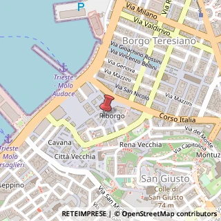 Mappa Via degli Sforza, 8, 34121 Trieste, Trieste (Friuli-Venezia Giulia)