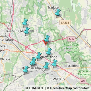 Mappa Via Fiume, 21058 Solbiate Olona VA, Italia (4.24455)
