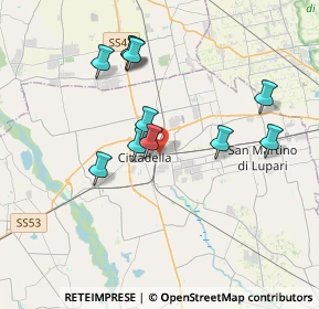 Mappa Via Borgo Treviso, 35013 Cittadella PD, Italia (3.40364)