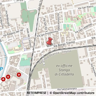 Mappa Via Borgo Treviso,  96, 35013 Cittadella, Padova (Veneto)