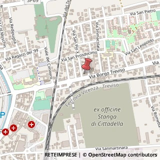 Mappa Via Borgo Treviso, 33/C, 35013 Cittadella, Padova (Veneto)