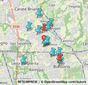 Mappa Via Vicinale delle Carbonere, 20847 Albiate MB, Italia (1.41071)