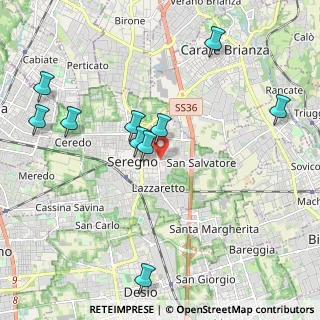 Mappa 20038 Seregno MB, Italia (2.45182)