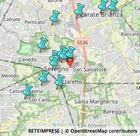 Mappa 20038 Seregno MB, Italia (1.85077)