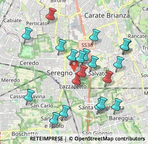 Mappa 20038 Seregno MB, Italia (1.93)