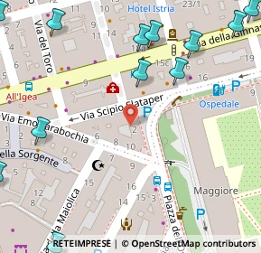Mappa Via Emo Tarabocchia, 34125 Trieste TS, Italia (0.121)